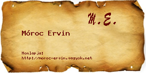 Móroc Ervin névjegykártya